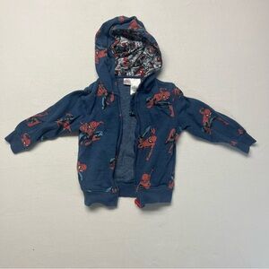 Spiderman Navy Hoodie with Red Accents